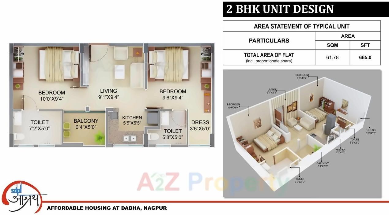 Layout of real estate project Sdpl Aashray located at Nagpur-m-corp, Nagpur, Maharashtra