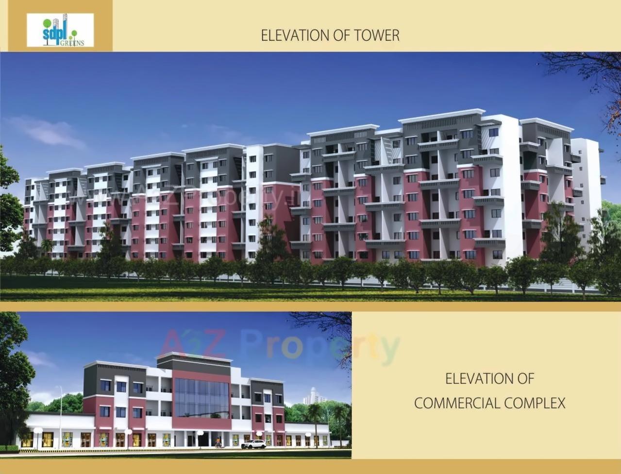 3D Elevation of real estate project Sdpl Greens Ii located at Nagpur-m-corp, Nagpur, Maharashtra