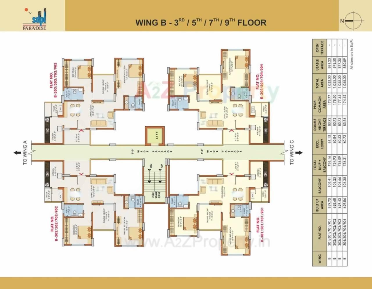 Layout of real estate project Sdpl Paradise Ii located at Nagpur-m-corp, Nagpur, Maharashtra