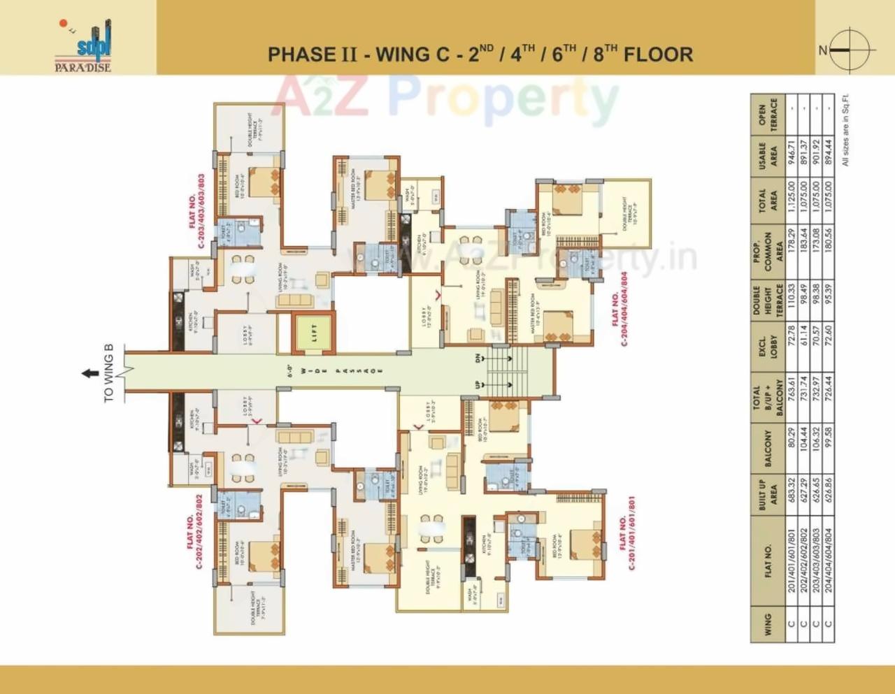 Layout of real estate project Sdpl Paradise Ii located at Nagpur-m-corp, Nagpur, Maharashtra