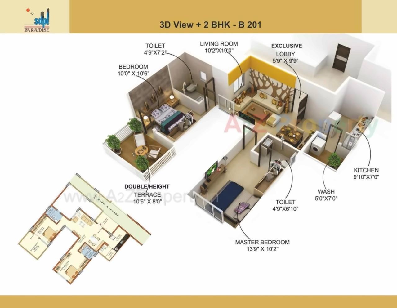 Layout of real estate project Sdpl Paradise Ii located at Nagpur-m-corp, Nagpur, Maharashtra