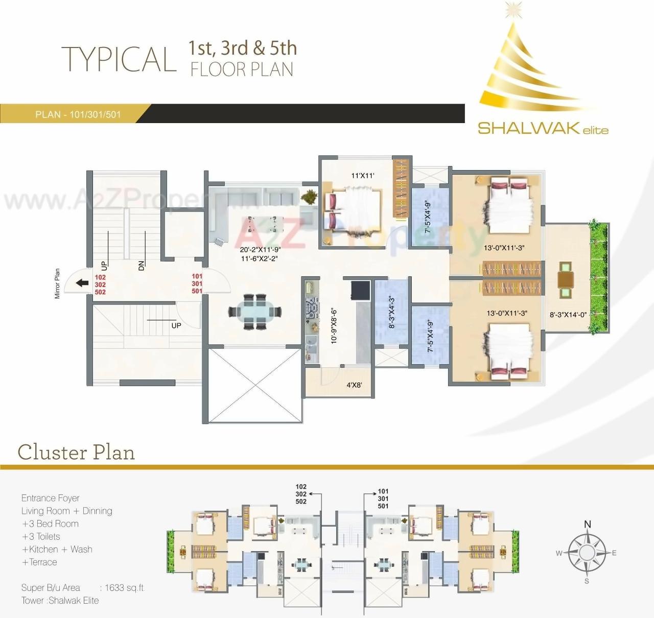 Layout of real estate project Shalwak Elite located at Nagpur-m-corp, Nagpur, Maharashtra