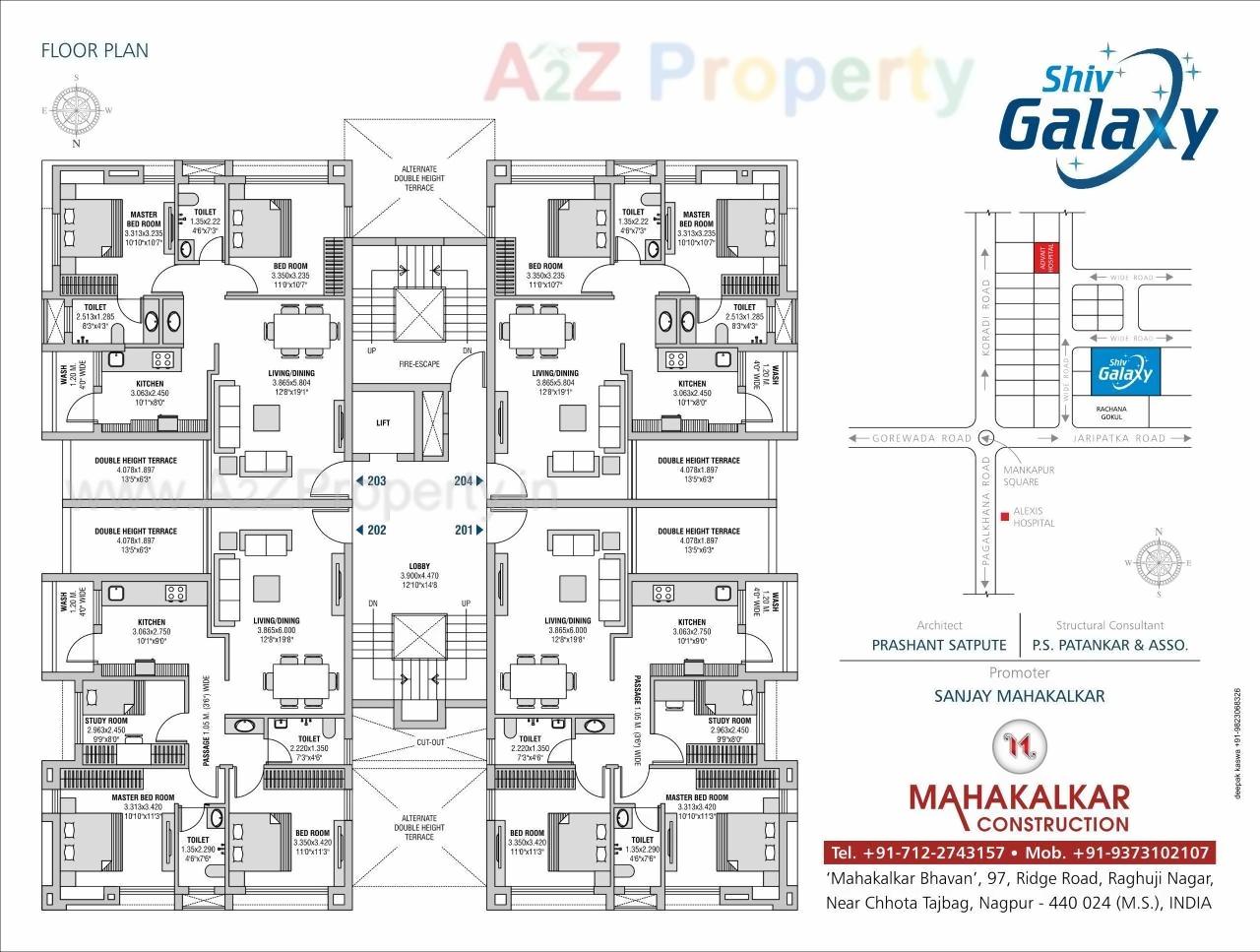 Layout of real estate project Shiv Galaxy located at Nagpur-m-corp, Nagpur, Maharashtra