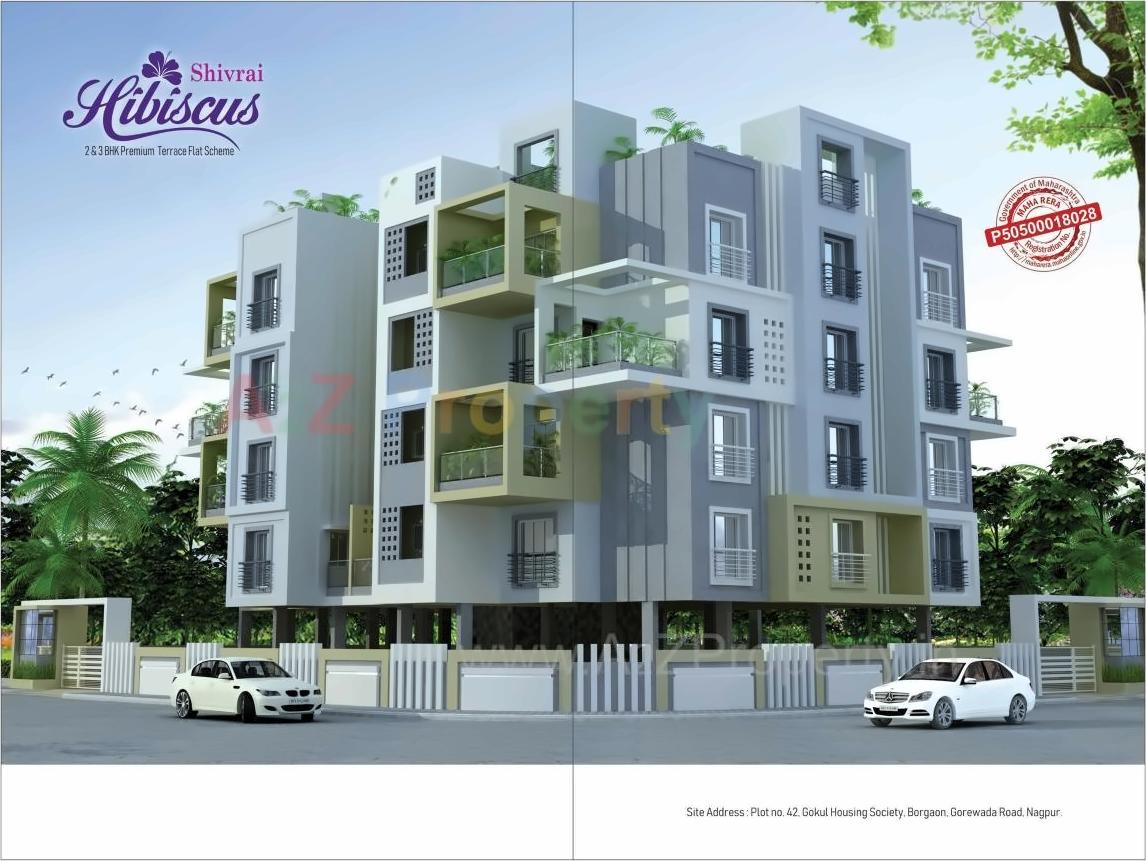 3D Elevation of real estate project Shivrai Hibiscus located at Nagpur-m-corp, Nagpur, Maharashtra