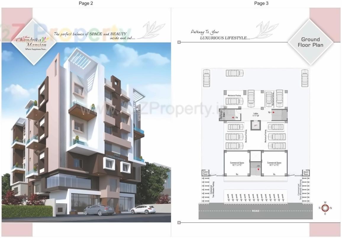 Layout of real estate project Shree Chandrika Mansion located at Nagpur-m-corp, Nagpur, Maharashtra