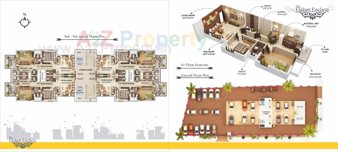 Layout of real estate project Shri Ekdant Enclave located at Nagpur-m-corp, Nagpur, Maharashtra