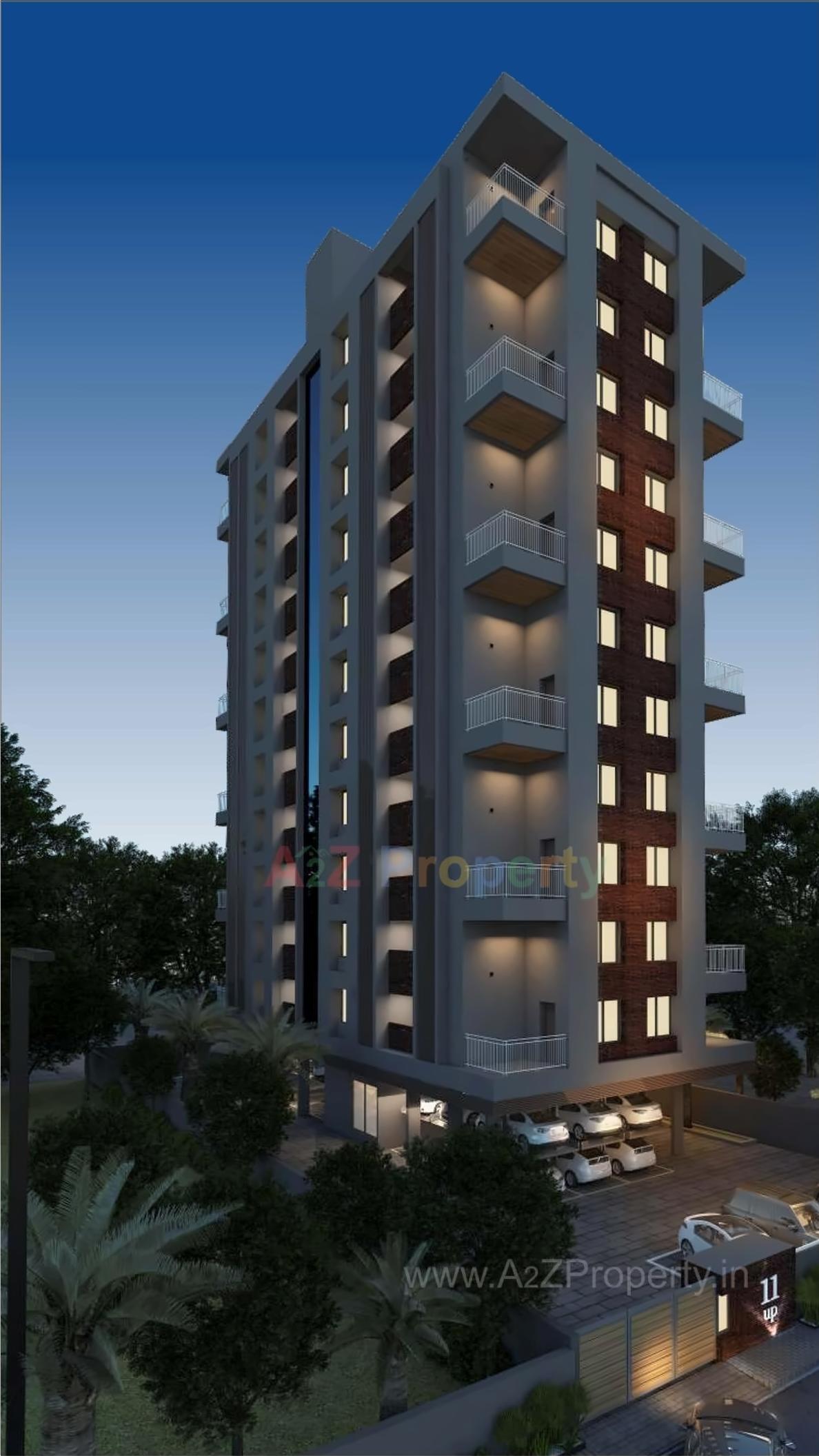 3D Elevation of real estate project Universal 11 Up Apartments located at Nagpur-m-corp, Nagpur, Maharashtra