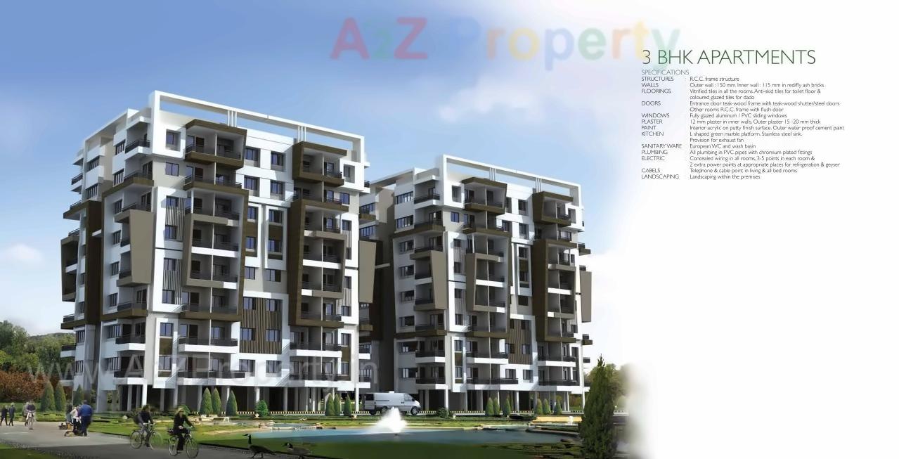 3D Elevation of real estate project Vrindavan located at Jamtha, Nagpur, Maharashtra
