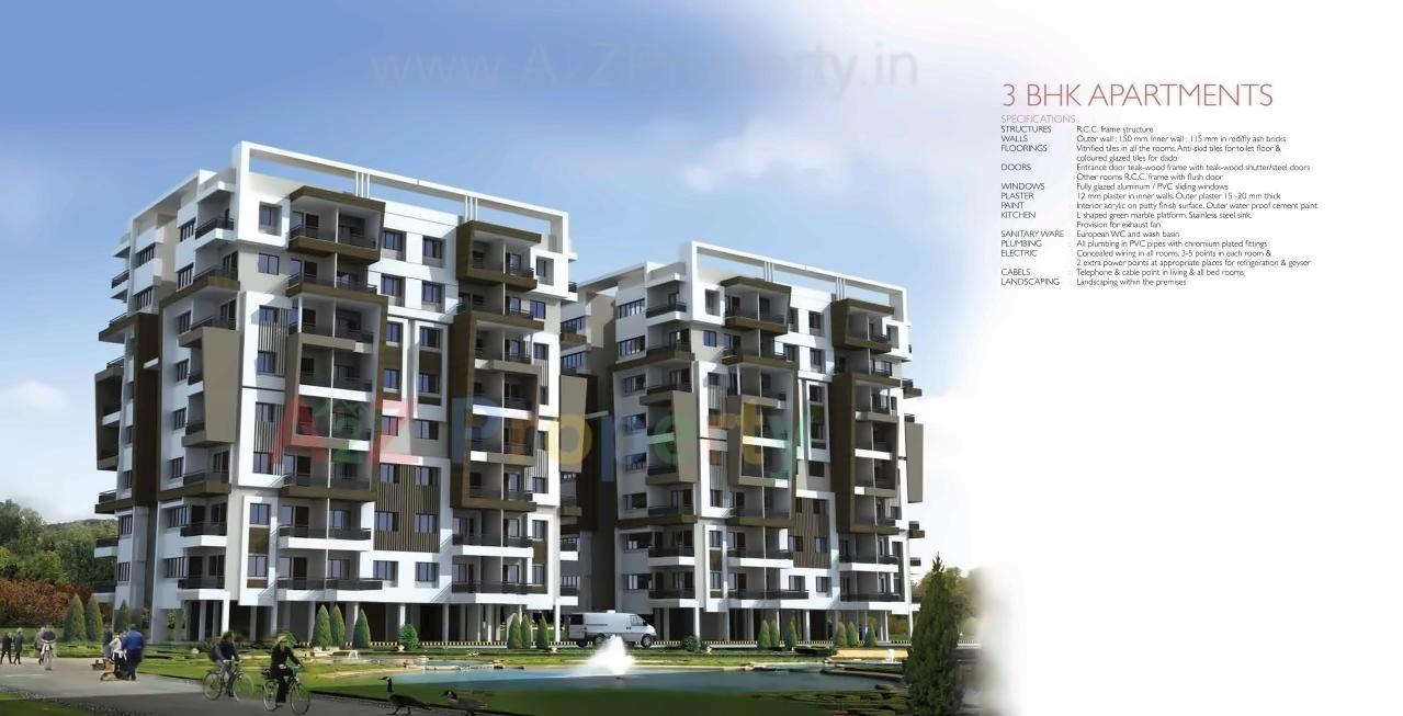 3D Elevation of real estate project Vrindavan located at Jamtha, Nagpur, Maharashtra
