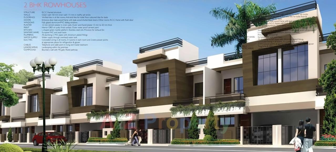 3D Elevation of real estate project Vrindavan located at Jamtha, Nagpur, Maharashtra