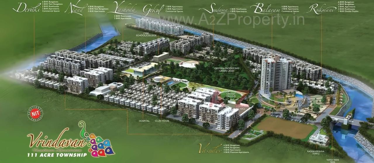 3D Elevation of real estate project Vrindavan located at Jamtha, Nagpur, Maharashtra