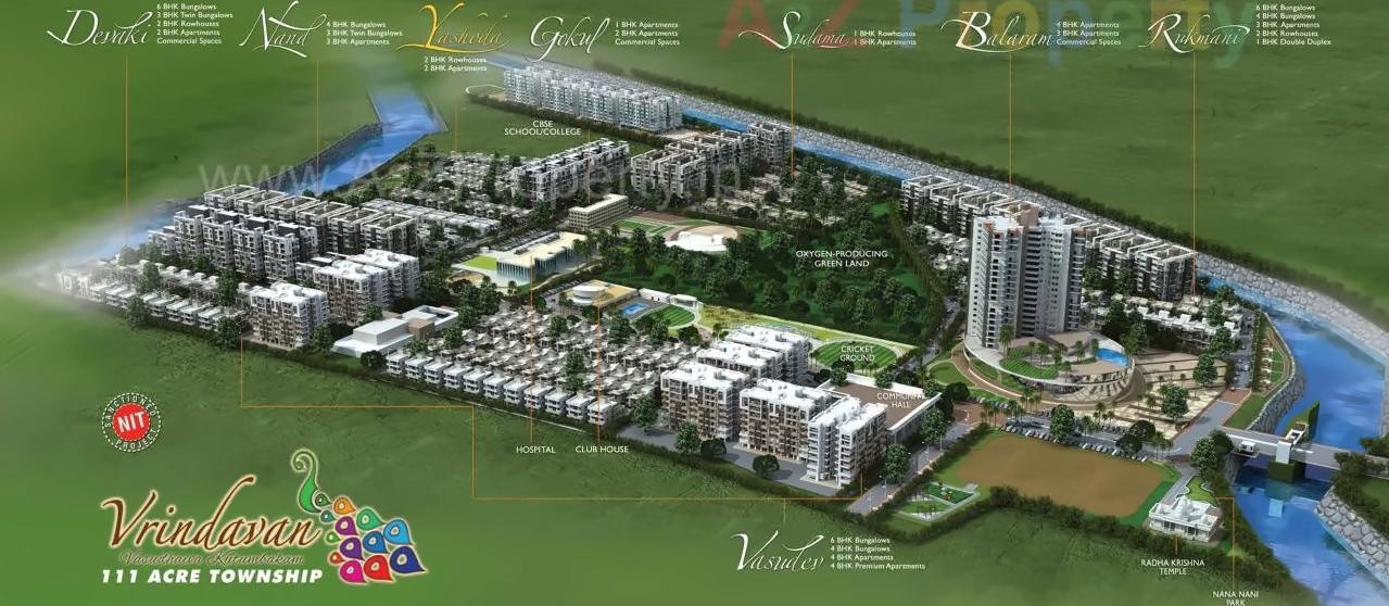 3D Elevation of real estate project Vrindavan located at Jamtha, Nagpur, Maharashtra