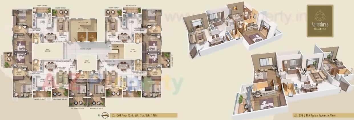 Layout of real estate project Aanushree Residency located at Indiranagar, Nashik, Maharashtra