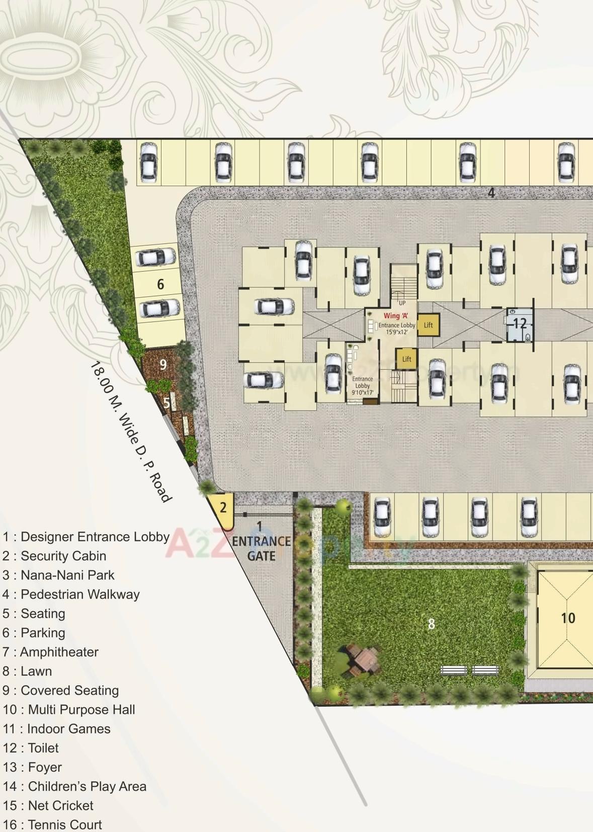 Layout of real estate project Antariksha Apartment located at Nashik, Nashik, Maharashtra