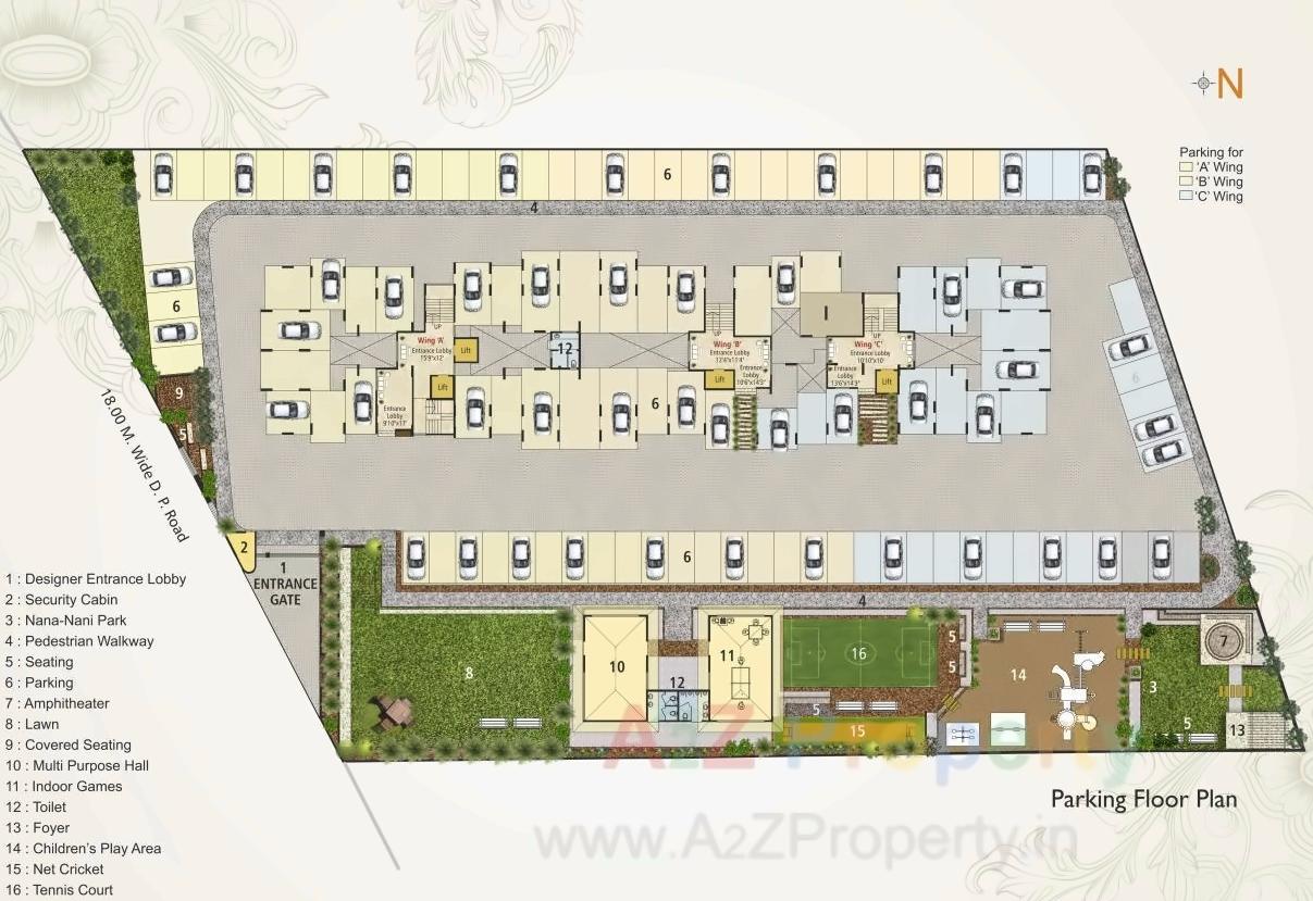 Layout of real estate project Antariksha Apartment located at Nashik, Nashik, Maharashtra