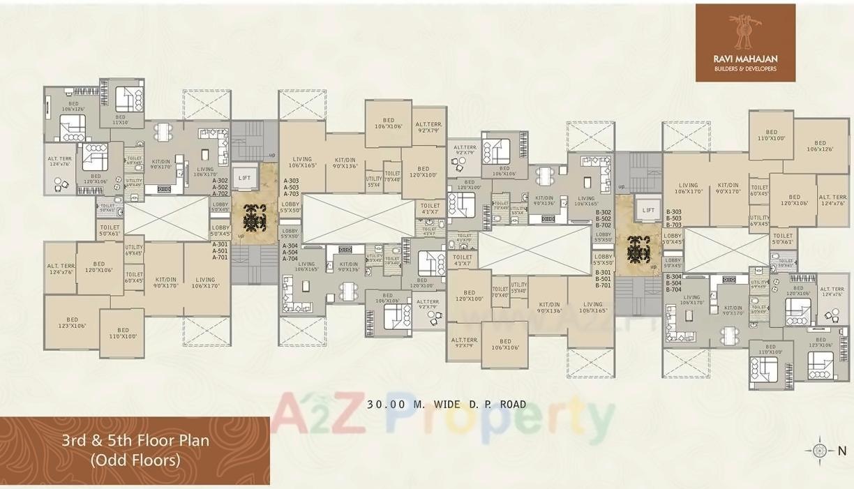 Layout of real estate project Anushree Apartment located at Nashik, Nashik, Maharashtra