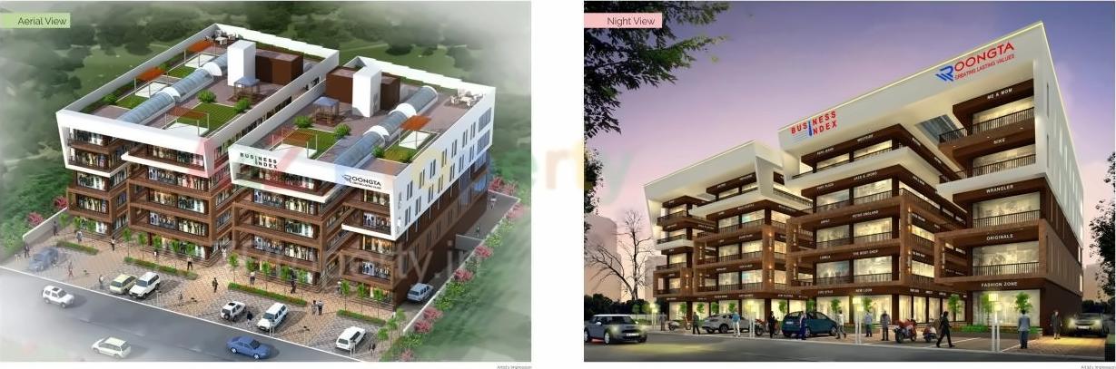 3D Elevation of real estate project Business Index located at Nashik-m-corp, Nashik, Maharashtra