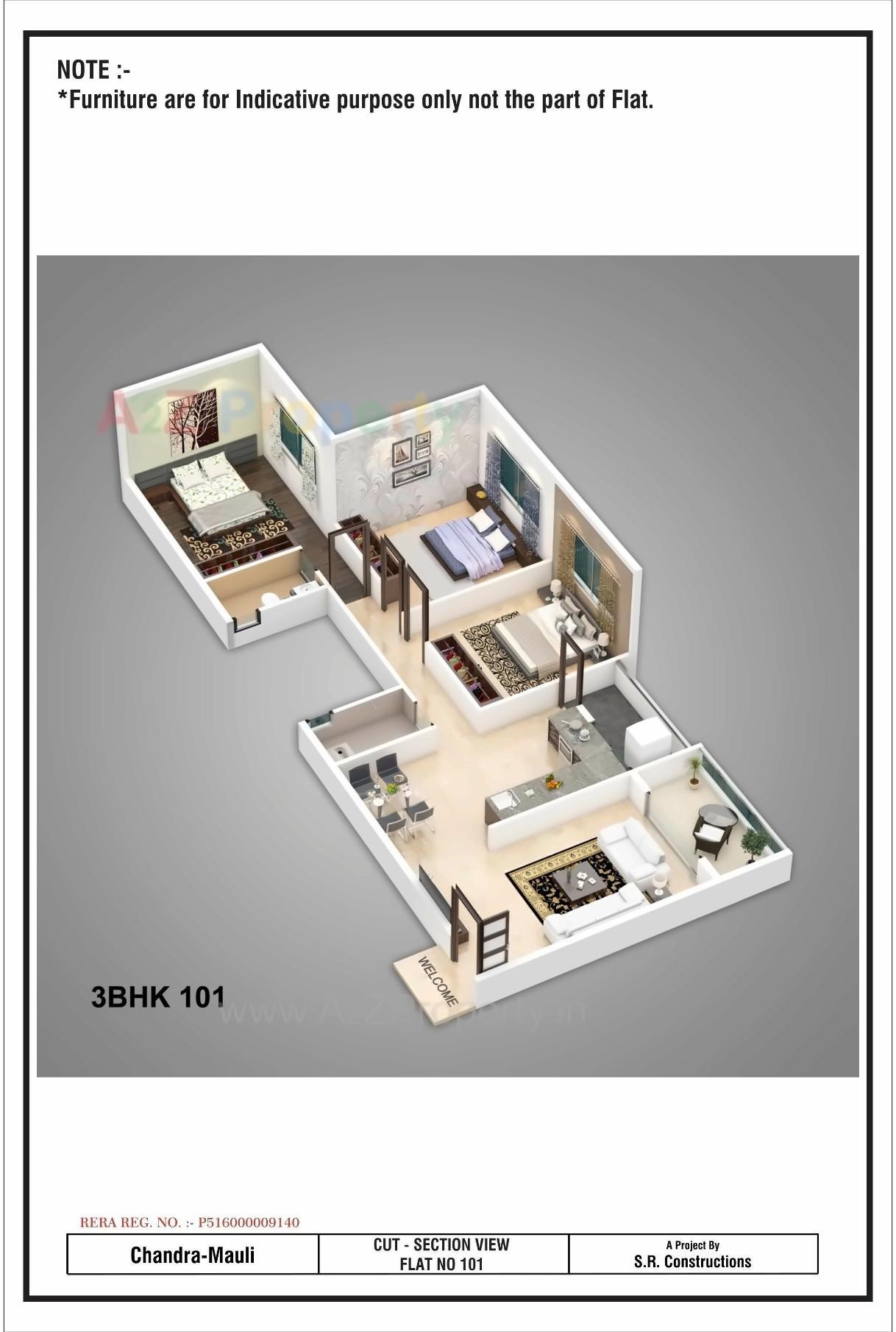 Layout of real estate project Chandramouli Apartment located at Nashik, Nashik, Maharashtra