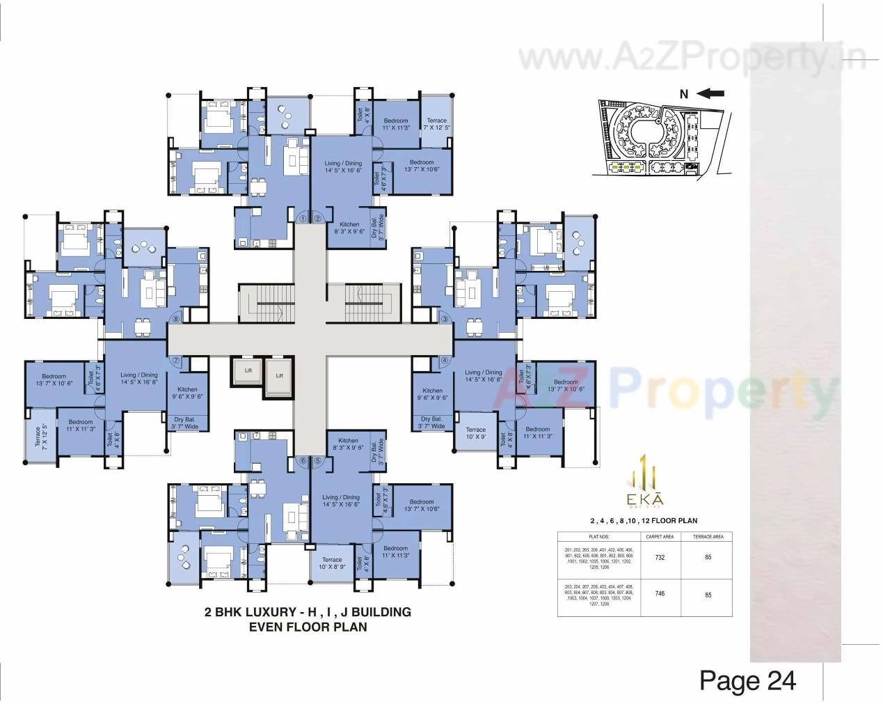 Layout of real estate project Eka located at Nashik, Nashik, Maharashtra