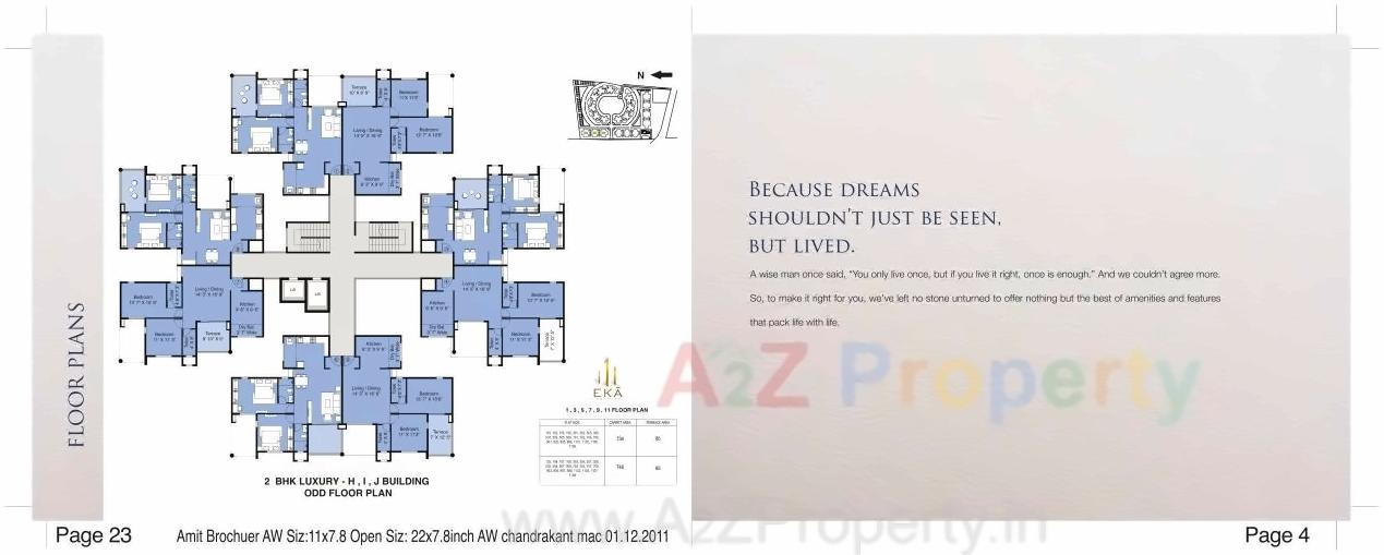 Layout of real estate project Eka located at Nashik, Nashik, Maharashtra
