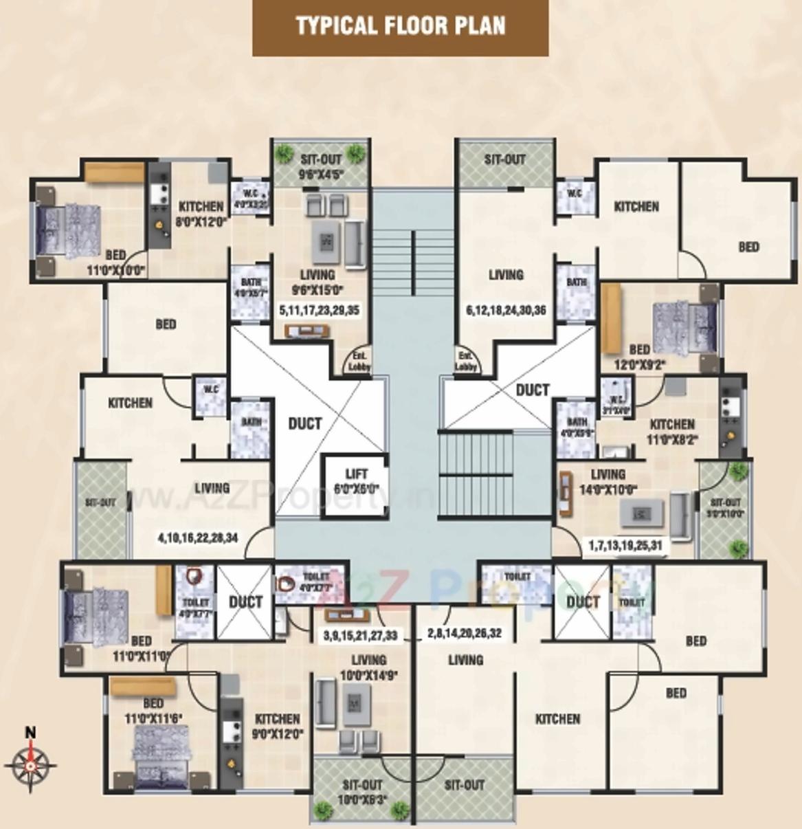 Layout of real estate project Gajanan Annex located at Nashik-m-corp, Nashik, Maharashtra