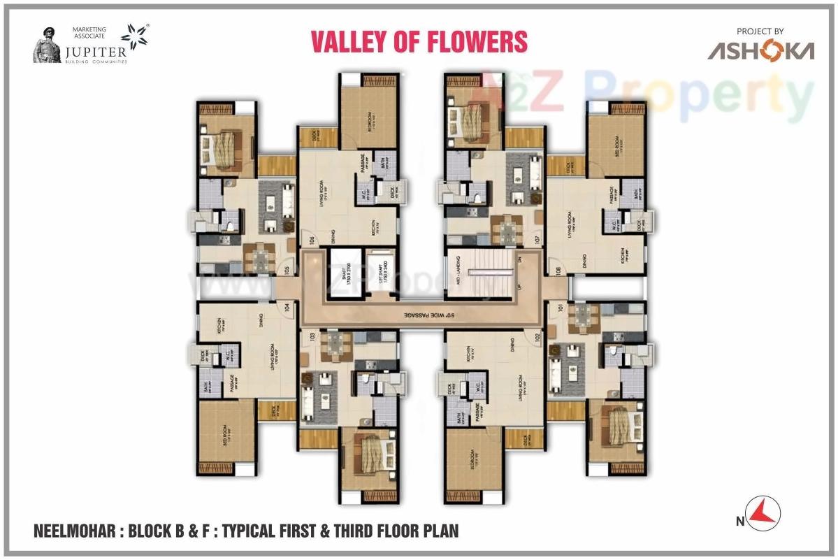 Layout of real estate project Gulmohar A, B, C S located at Sinnar, Nashik, Maharashtra