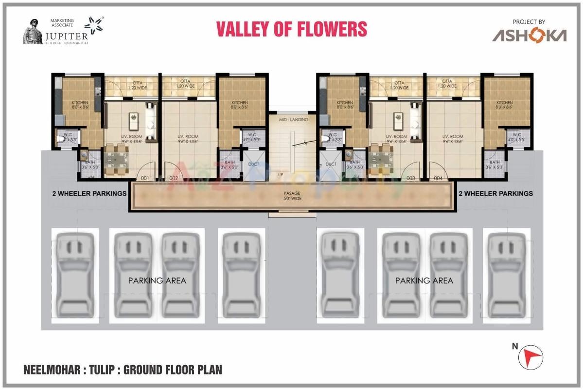 Layout of real estate project Gulmohar A, B, C S located at Sinnar, Nashik, Maharashtra