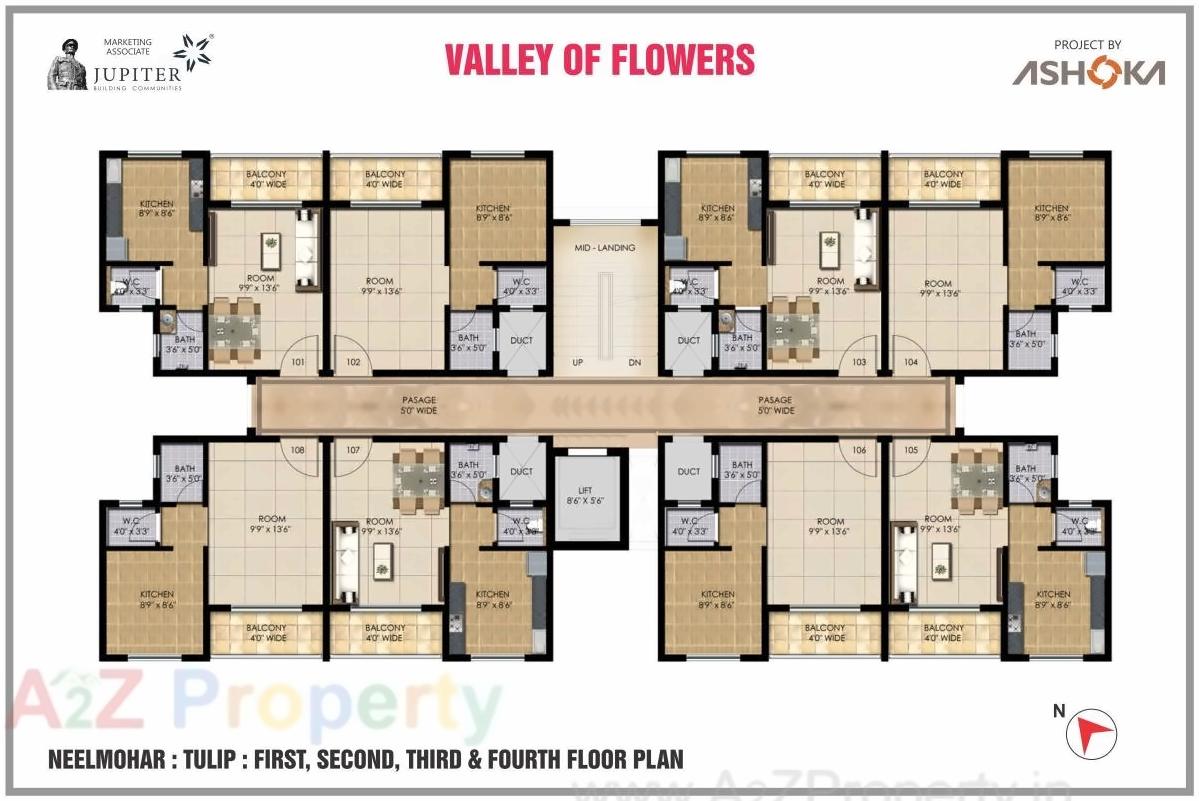 Layout of real estate project Gulmohar A, B, C S located at Sinnar, Nashik, Maharashtra