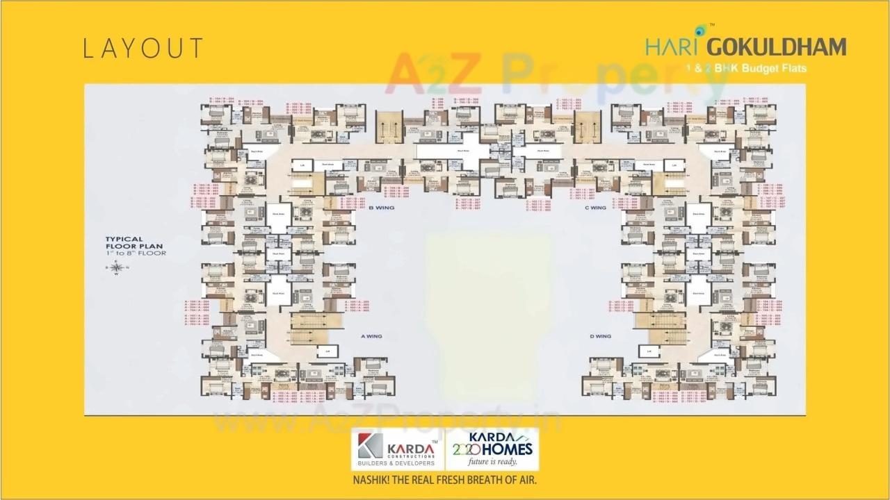 Layout of real estate project Hari Gokuldham located at Jail-road, Nashik, Maharashtra