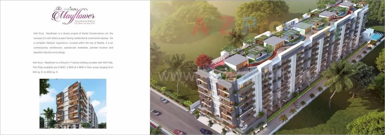 3D Elevation of real estate project Hari Kunj Mayflower located at Nashik, Nashik, Maharashtra