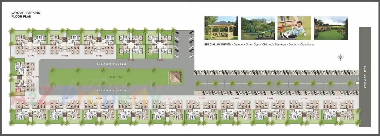 Layout of real estate project Hari Laxmi located at Vihitgaon, Nashik, Maharashtra