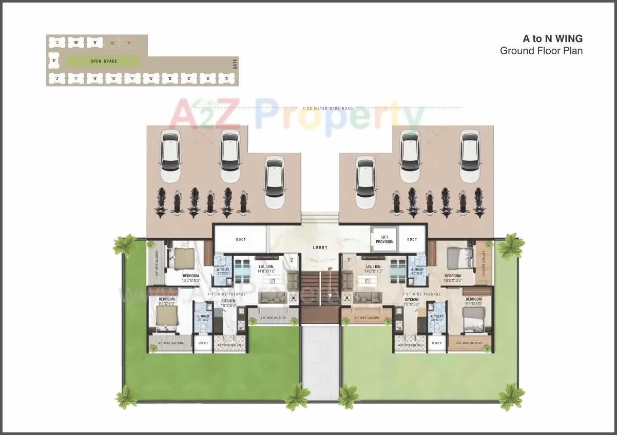 Layout of real estate project Hari Laxmi located at Vihitgaon, Nashik, Maharashtra
