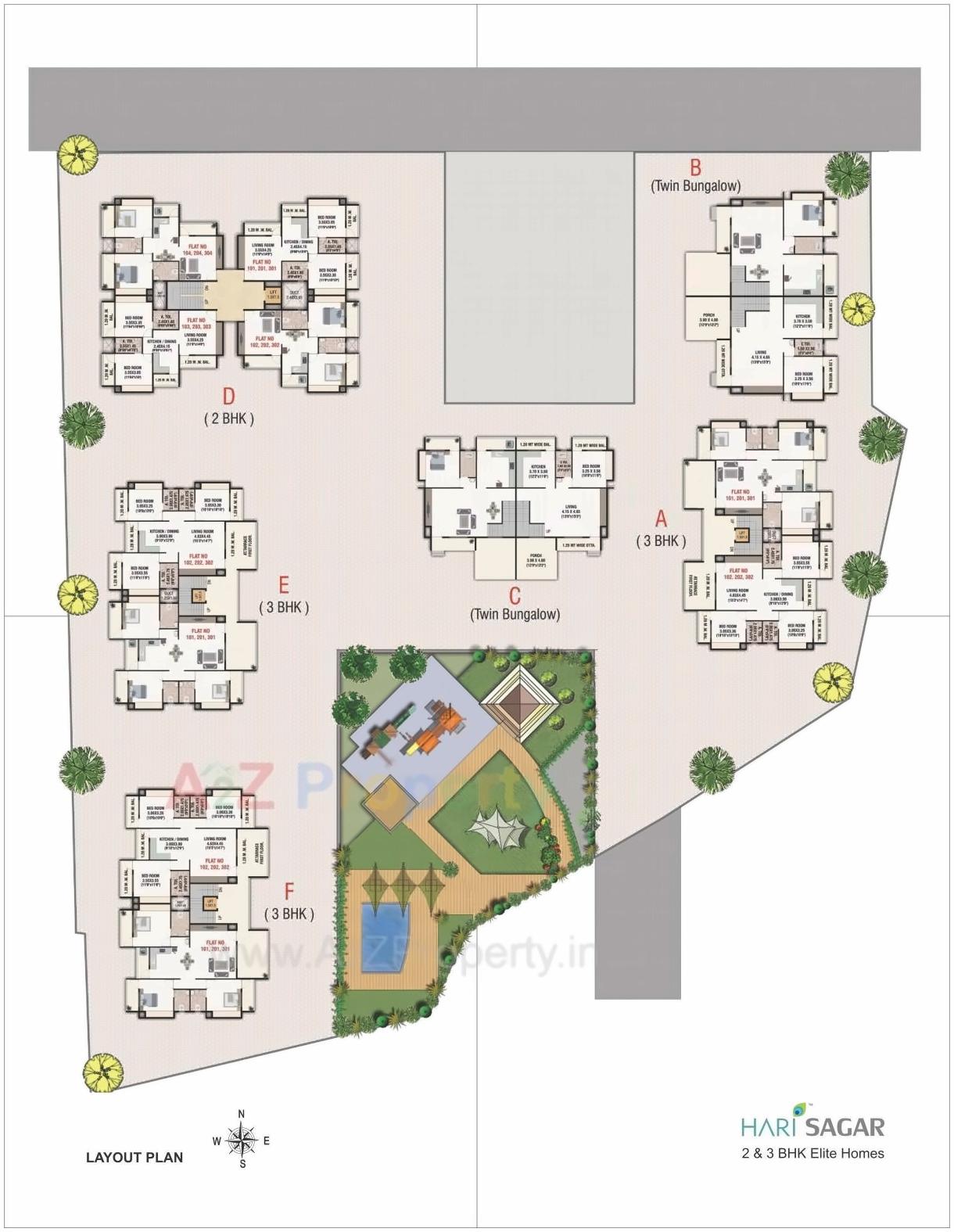 Layout of real estate project Hari Sagar located at Nashik, Nashik, Maharashtra