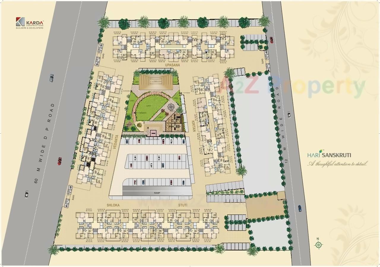 Layout of real estate project Hari Sanskruti located at Deolaligaon, Nashik, Maharashtra