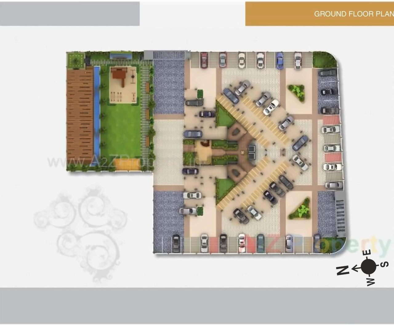 Layout of real estate project Ishwar Prestige located at Aanandwali, Nashik, Maharashtra