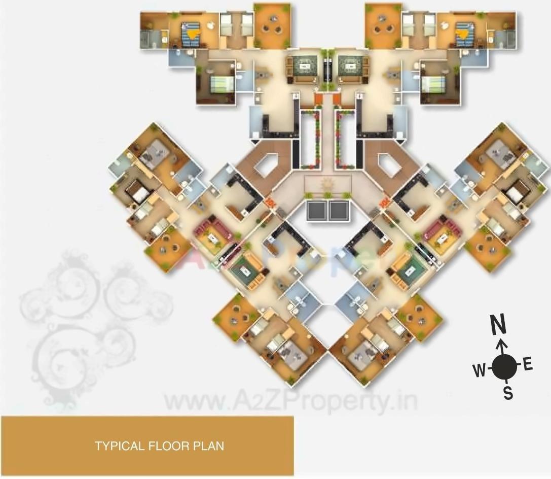 Layout of real estate project Ishwar Prestige located at Aanandwali, Nashik, Maharashtra
