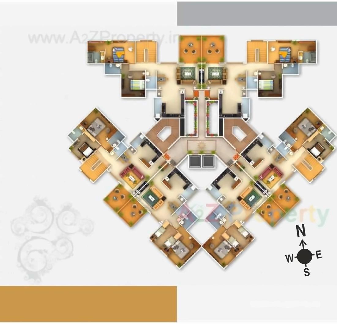 Layout of real estate project Ishwar Prestige located at Aanandwali, Nashik, Maharashtra