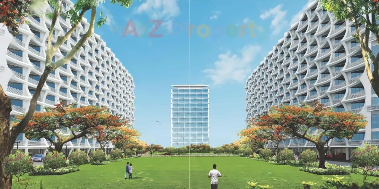 3D Elevation of real estate project Karmaa Galaxy located at Nashik-m-corp, Nashik, Maharashtra