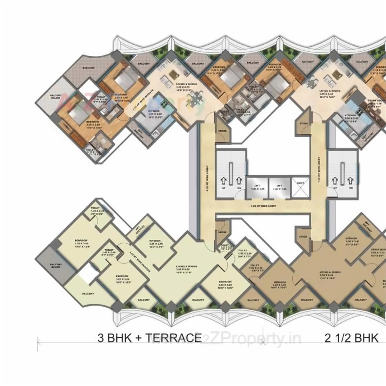 Layout of real estate project Karmaa Galaxy located at Nashik-m-corp, Nashik, Maharashtra