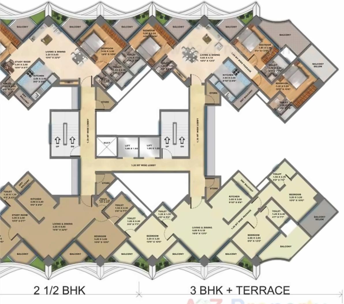 Layout of real estate project Karmaa Galaxy located at Nashik-m-corp, Nashik, Maharashtra