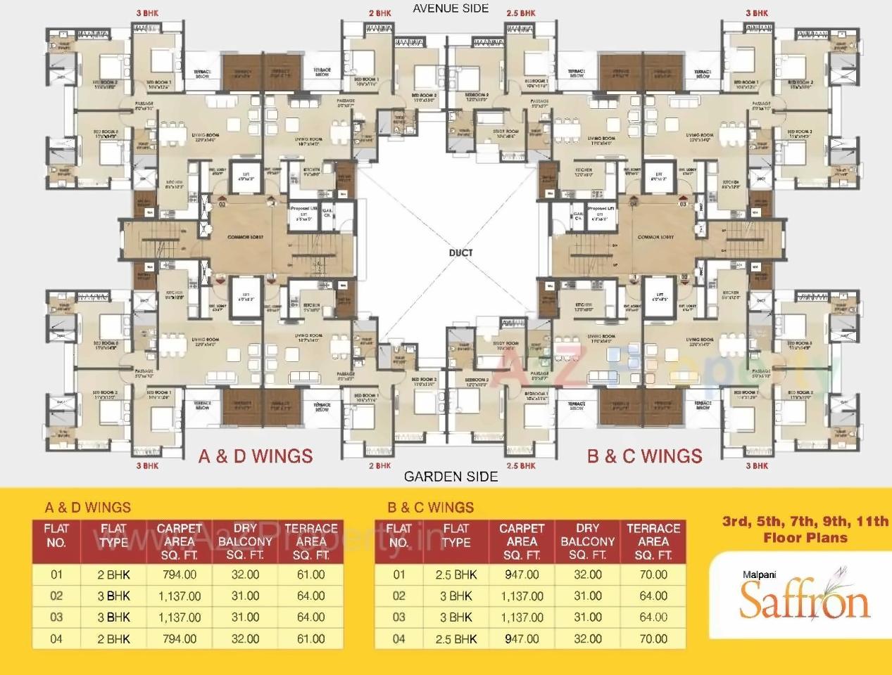 Layout of real estate project Malpani Saffron  No located at Nashik-m-corp, Nashik, Maharashtra
