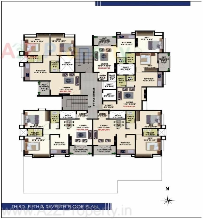 Layout of real estate project Malti Heights located at Nashik, Nashik, Maharashtra