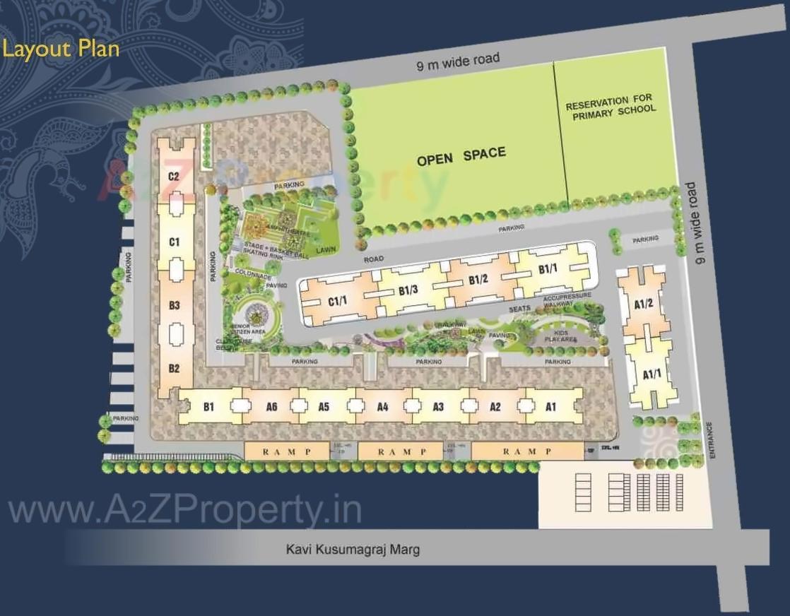 Layout of real estate project Nirman Vrindavan Gardens located at Nashik, Nashik, Maharashtra