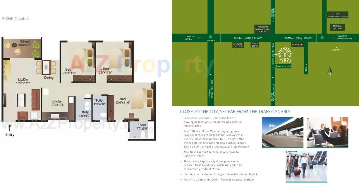 Layout of real estate project Parksyde Homes located at Nashik, Nashik, Maharashtra
