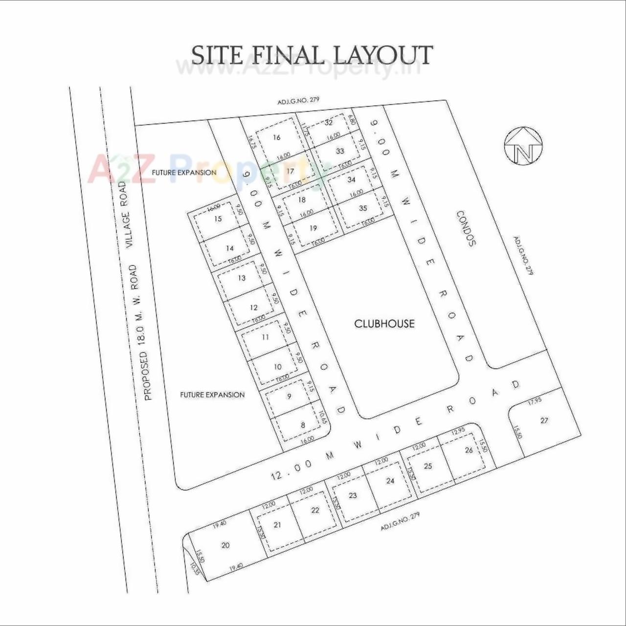 Layout of real estate project Ram Realtys Mountain Shadow located at Pardevi, Nashik, Maharashtra