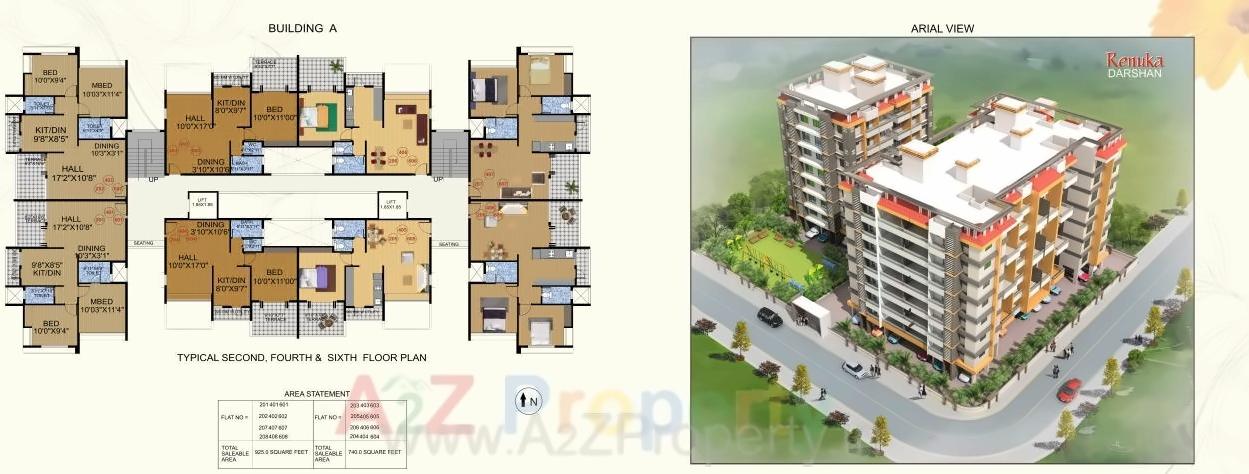 Layout of real estate project Renuka Darshan located at Vihitgaon, Nashik, Maharashtra