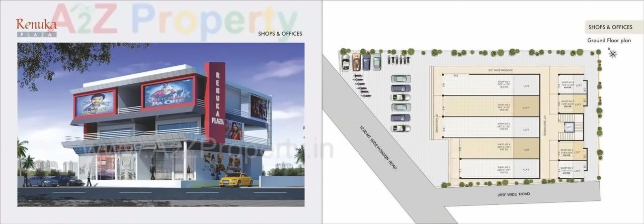 Layout of real estate project Renuka Plaza located at Sansari, Nashik, Maharashtra