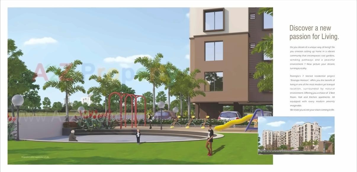 3D Elevation of real estate project Roongta Horizon Apartment located at Nashik, Nashik, Maharashtra