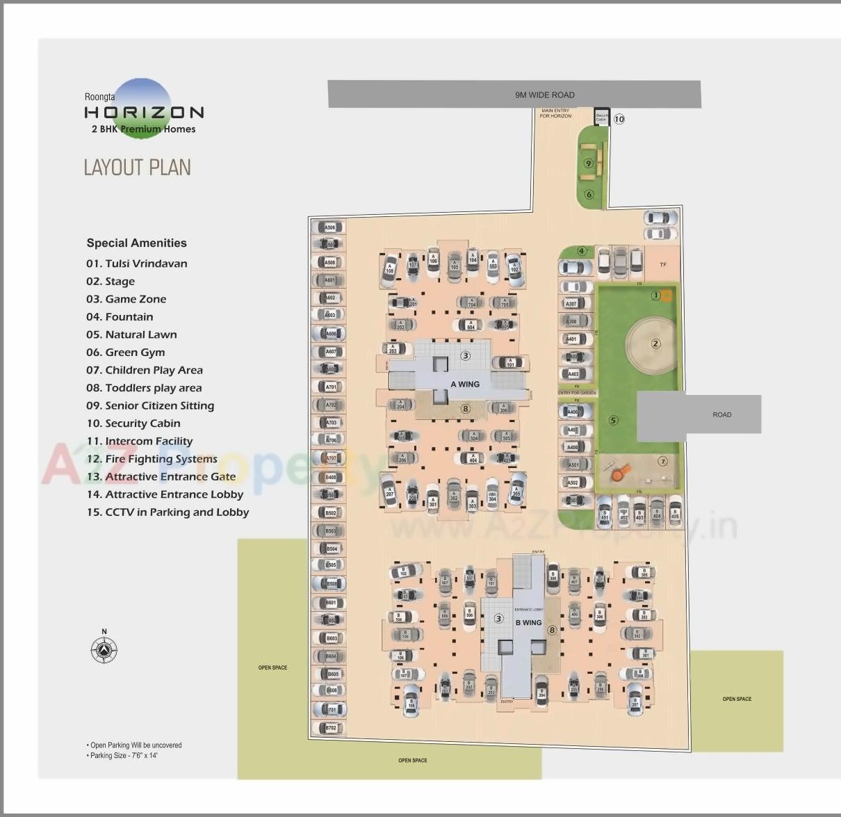 Layout of real estate project Roongta Horizon Apartment located at Nashik, Nashik, Maharashtra