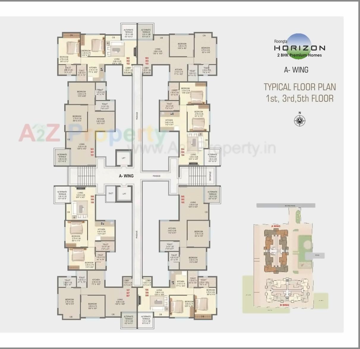 Layout of real estate project Roongta Horizon Apartment located at Nashik, Nashik, Maharashtra